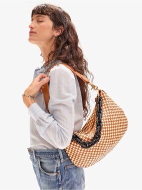 Clare V. Moyen Messenger NWOT - Checkered